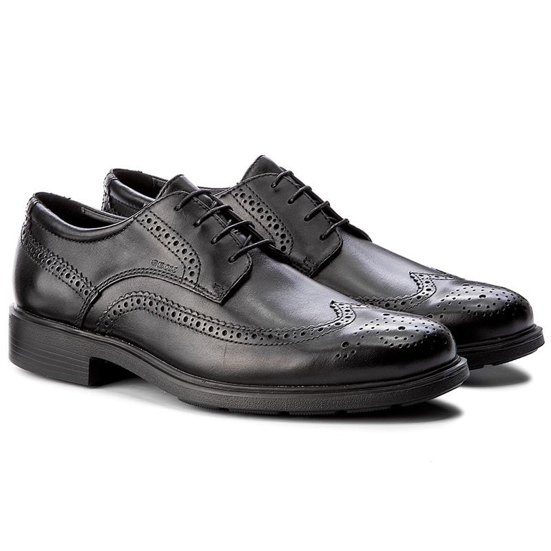 GEOX - DUBLIN Black Leather Brogues U34R2B00043C9999