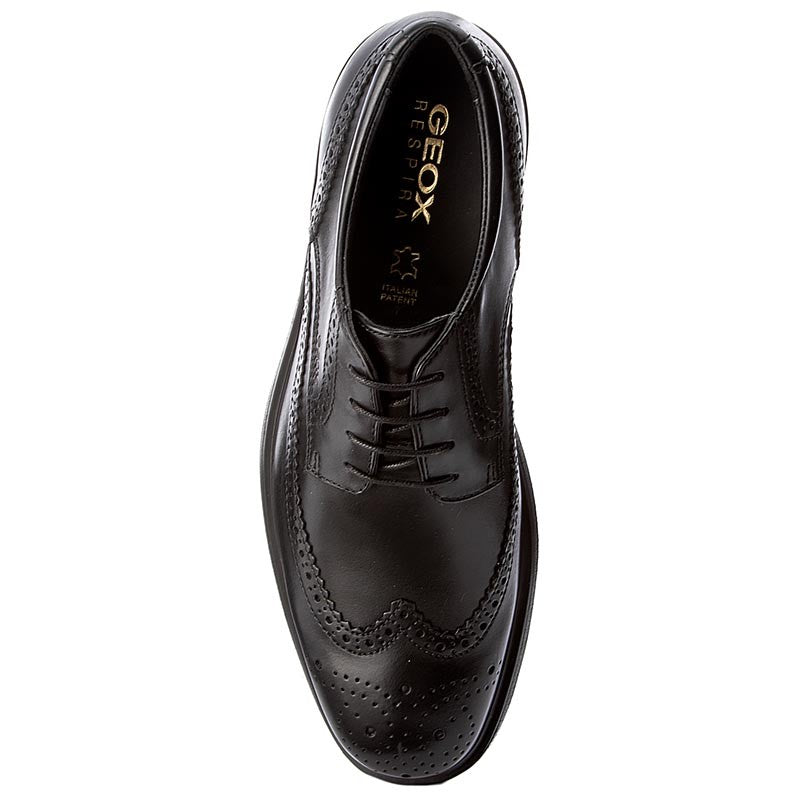 GEOX - DUBLIN Black Leather Brogues U34R2B00043C9999