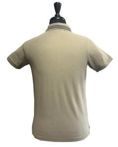 PSYCHO BUNNY - SHANE Fashion Polo Shirt In Wet Sand B604X1PC WTD