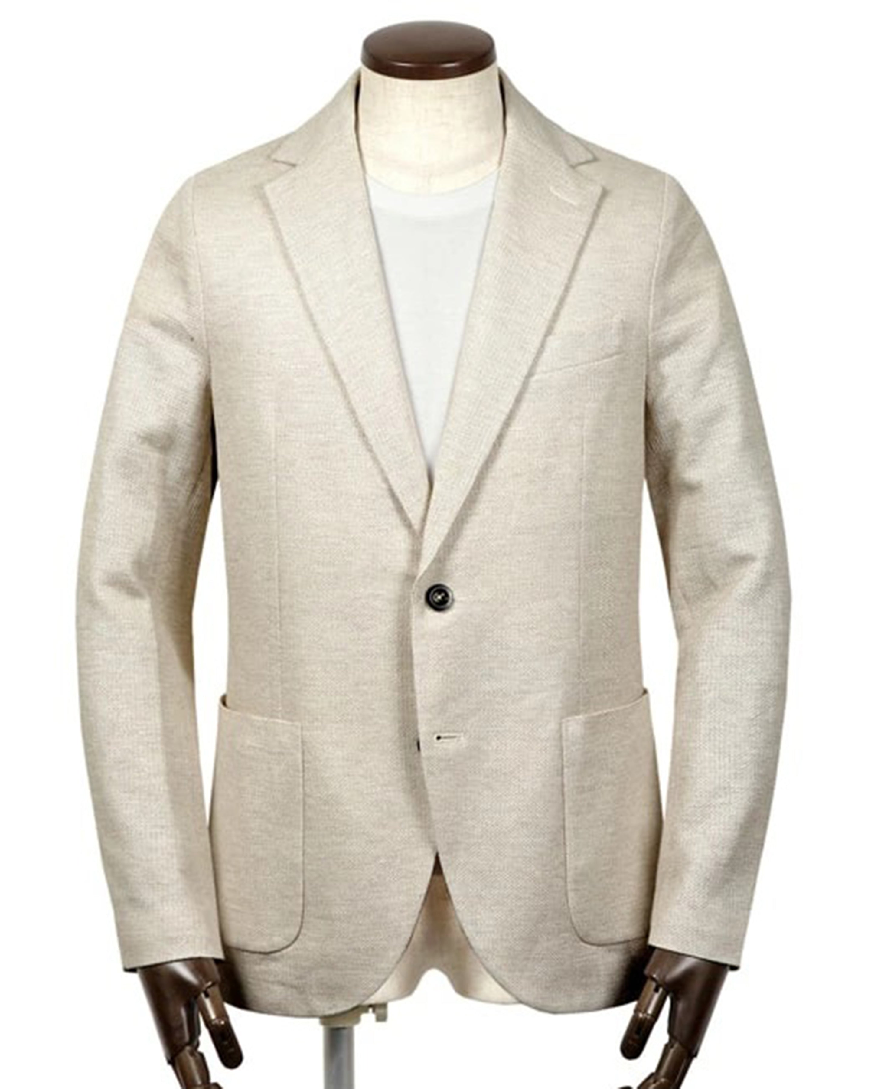 CIRCOLO 1901 - Cream Linen and Cotton Blend 2 Button Jacket CN3966