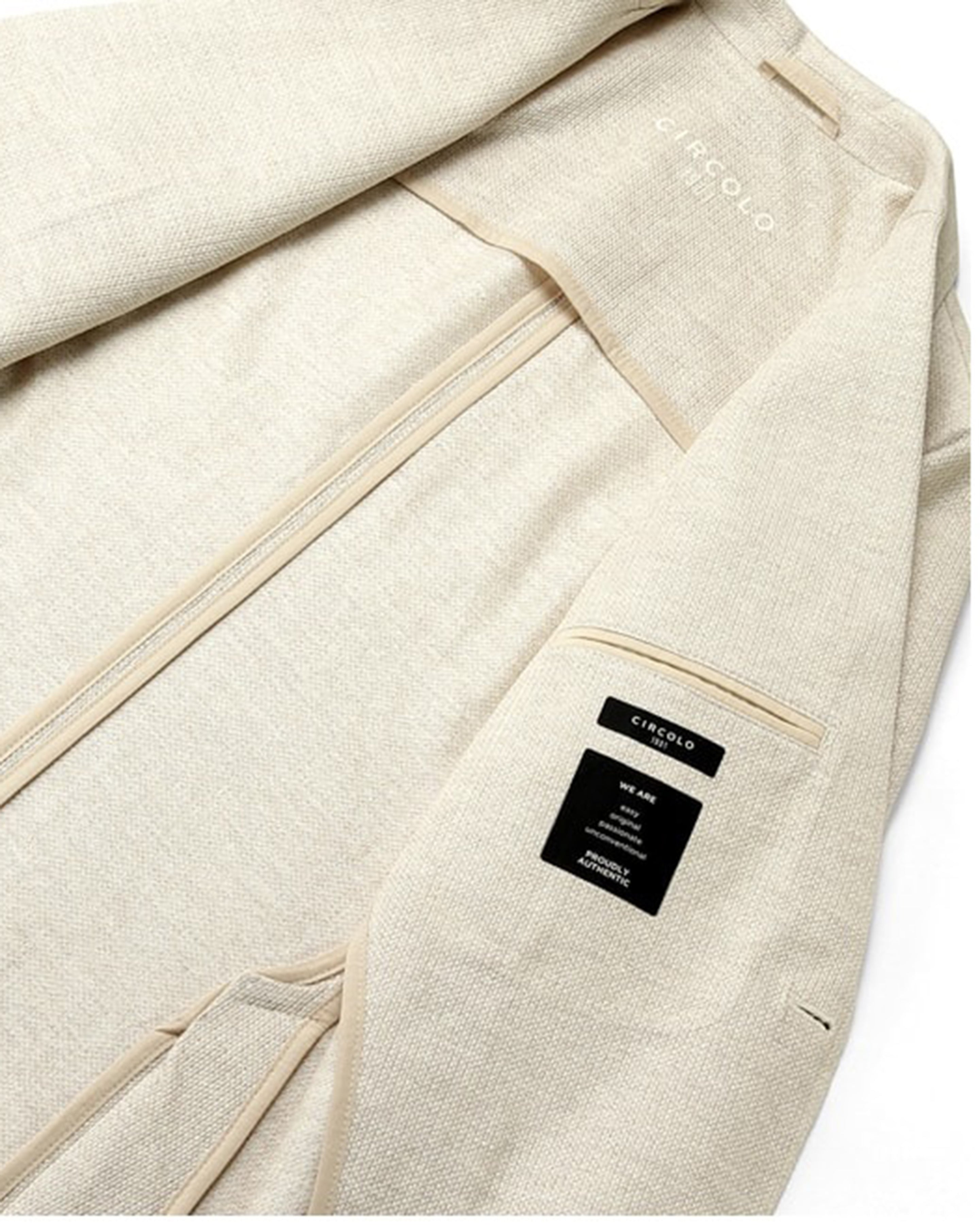 CIRCOLO 1901 - Cream Linen and Cotton Blend 2 Button Jacket CN3966